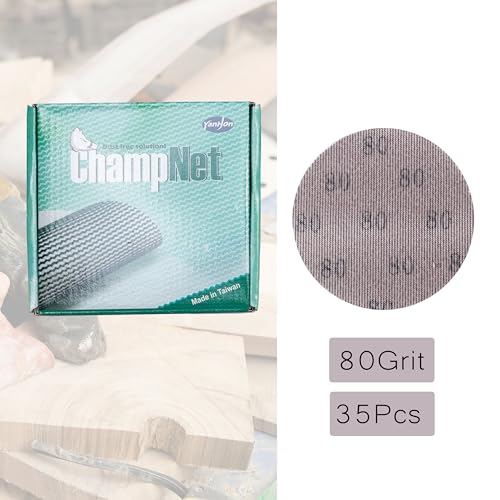 Mesh 5 inch 6 inch Sanding Discs 35PCS Hook and Loop Sanding Discs, Dust-Free, Ideal for Metal, Wood, Composites, Stock Removal, and Fine Finishing (5in, 80 Grit) - style: 5in, 80 Grit