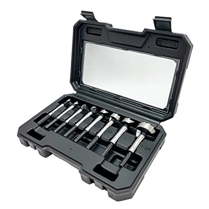 Forstner Bit Set 8Pcs Hex Shank, Wood Drill Bits Set with Multi Sided Shank - style: 8PCS