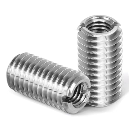 M6-1.0 Female to M8-1.25 Male Threaded Insert Reducing Nut 10mm, Insert Nut Screw Reducer Conversion, Stainless Steel, 10 PCS - size: M6 x M8 x 10mm