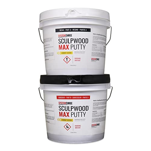 System Three SculpWood Max Putty Epoxy Wood Filler, 2 Gallon Kit - size: 2 Gallon