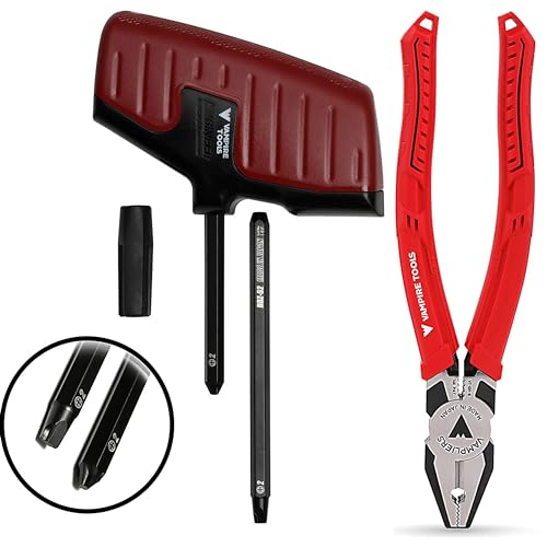 VAMPLIERS 2-PC Screw Extractor Set 8" Linemans Pliers + Recessed Extractor - style: 8" Linesman + Screw Extractor