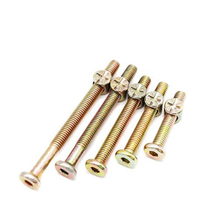 Baby Crib Hardware Replacement Parts, 50pcs Zinc Plated Hex Socket Cap Bolts Barrel Nuts Set for Crib Cot Chairs Bed Furniture, M6 x 35mm/ 45mm/ 55mm/ 65mm/ 75mm - size: 25-Pack M6x35/45/55/65/75mm