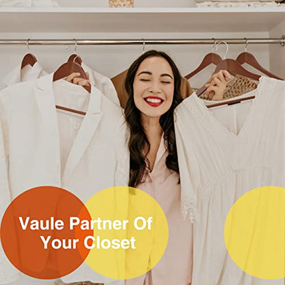 Wooden Hangers - 30 Pack - Clothes Hanger for Daily Used,Heavy Duty Wood Hangers with Precisely Cut Notches,Coat Hanger for Closet, Clothes Hangers for Shirt Suit Dress (Walnut) - color: Walnut