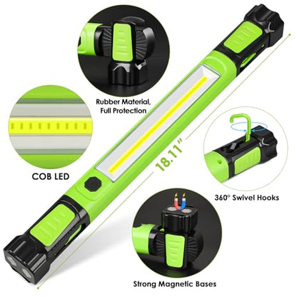 Work Light, 2500LM Bright Mechanic Under Hood Work Light Bar, Green, 1 Pc - color: Green