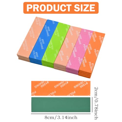 30Pcs Sanding Sponge Set for Model Wet Dry, Reusable Sanding Pads Tool Block Assortment Set for Wood Metal Plastic Hobby Model, 400 500 600 800 1000 1200 Grit Sandpaper
