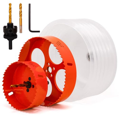 4" & 6" Hole Saw with Dust Bowl for Recessed Lights,LED Can Lighting - size: 4&6 inch