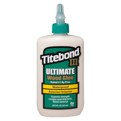 12 Pack Franklin 1413 Titebond III Ultimate Wood Glue - 8-oz Bottle