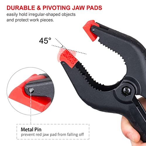 FASTPRO 20-Pack 4-Size Nylon Plastic Spring Clamps with String Bag