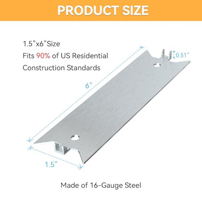 80 PCS 6 Inch Nail Plates for Wood Studs, Nail Guards Protector for Studs - size: 6 x 1.5 Inch