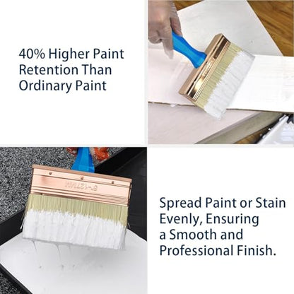 King Origin Deck Stain Brush, 3 Pack Thick Paint Brush 4" 5" 6" - size: 4/5/6-Inch
