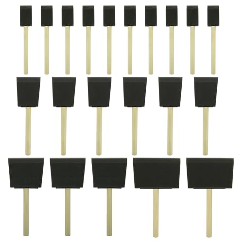 Poly Foam Brushes 21pcs, High Density Foam(1", 2", 3", 4") - size: 1"- 4" assorted 21pcs