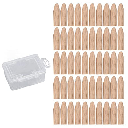 Wood Pocket Hole Plugs, 50-Pack Oak Wooden Dowel Jigs for Woodworking Projects
