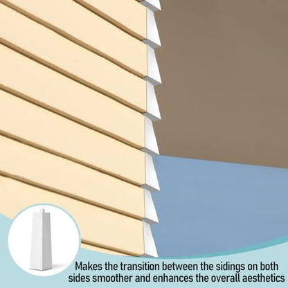 Therwen 8 Pcs White Aluminum Siding Corners Outside