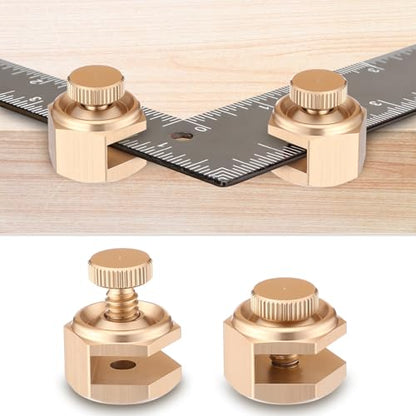 4 Pack Stair Gauge Set, Layout Tool for Framing Square, Gold - color: Gold