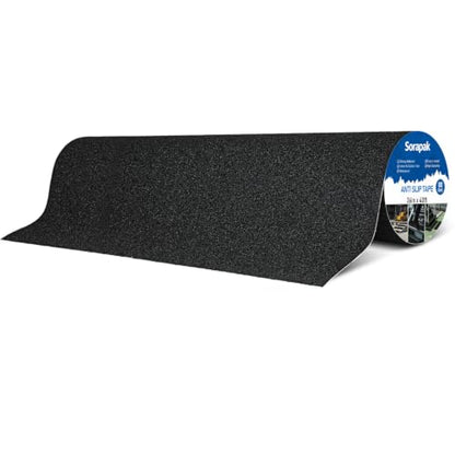 Extra Wide 36in x 40ft Black Anti Slip Tape, 80 Grit Waterproof Non Skid Grip Tape Roll for Ramps, Decks, Boat Decks, Warehouse Floors, Garages, Indoor & Outdoor Use - size: 36'' x 40 FT