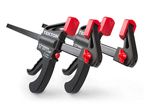 TEKTON 12 Inch Ratchet Bar Clamp / 18 Inch Spreader Set, 2-Piece | CLP51512 - size: 12 in. / 18 in., style: 2 Pack