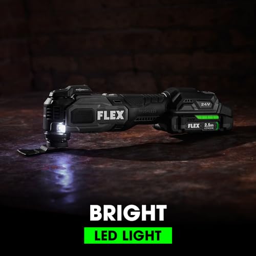 FLEX 24V Brushless Cordless Oscillating 20,000 OPM Multi-Tool Kit with 2.5Ah Lithium Battery and 160W Fast Charger - FX4111-1A - style: Multi-Tool w/2.5Ah Battery