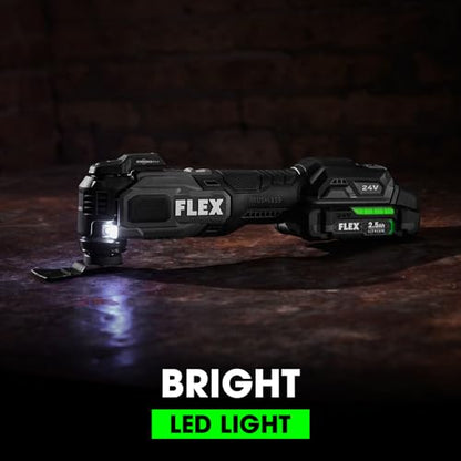 FLEX 24V Brushless Cordless Oscillating 20,000 OPM Multi-Tool Kit with 2.5Ah Lithium Battery and 160W Fast Charger - FX4111-1A - style: Multi-Tool w/2.5Ah Battery