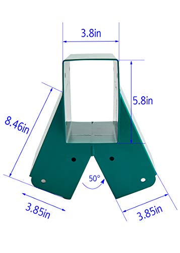 Swing Set Brackets - 2 DIY Wooden Swing Hardware Bracket, Playground Equipment Parts, with Mounting Accessories, for Outdoor Play, Green