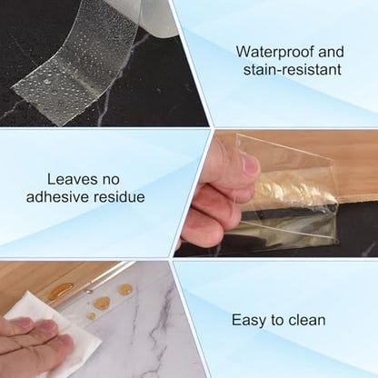 PATIKIL 1 Roll Caulking Tape, 30mm x 15m Self Adhesive Caulk Tape, 0.5mm - size: 30mm x 15m