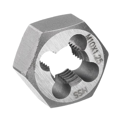 HARFINGTON Hex Threading Die M10x1.25 Metric Thread Rethreading Fixed Die - size: M10 x 1.25