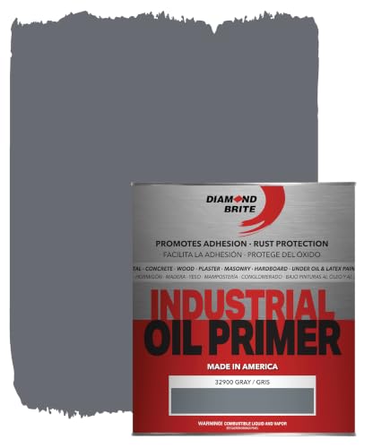 Diamond Brite Industrial Oil Alkyd Primer, Gray, 1 Quart, 32900-2 - color: Gray Primer, size: 32 Fl Oz (Pack of 1)