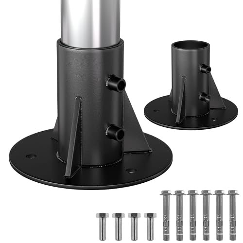 1-7/8" Chain Link Fence Post Base Brackets, 2 Pack, Heavy Duty - size: 1 7/8-Inch (2-Pack)