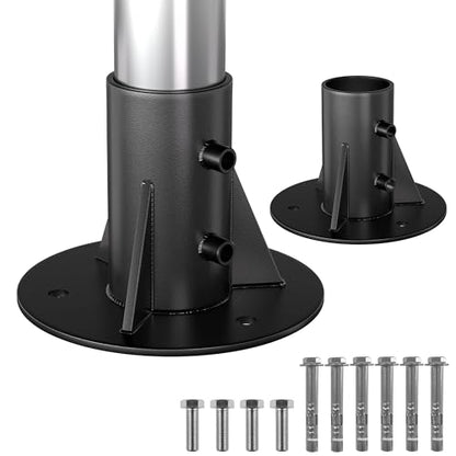 1-7/8" Chain Link Fence Post Base Brackets, 2 Pack, Heavy Duty - size: 1 7/8-Inch (2-Pack)