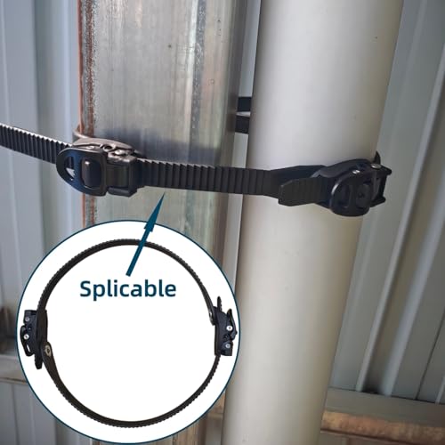12 Inch Grip Lock Straps,Heavy-duty reusable ratchet cable ties with no assembly required，Suitable for outdoor fencing, posts, piping, and heavy-duty anchoring tasks（6PCS） - color: 6pcs