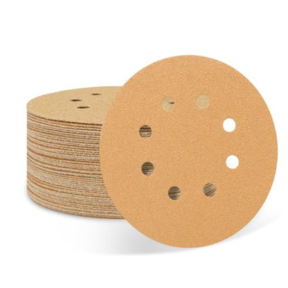 50 PCS 80 Grit 5 Inch 8 Hole Sanding Discs - style: 80 Grit,50-Pack