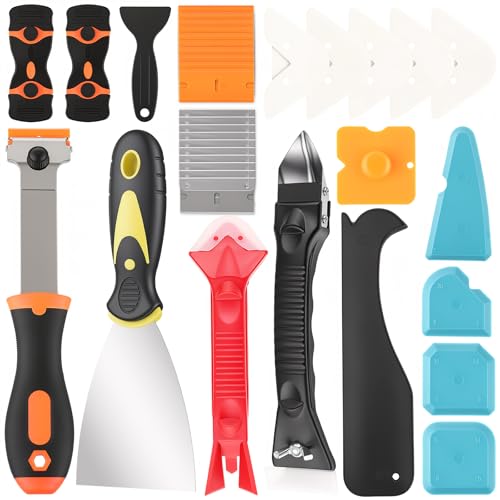 5-In-1 Caulking Tool Kit With Razor Scraper, Silicone Finishing - size: Basic Kit
