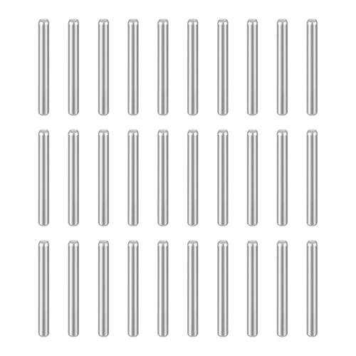HARFINGTON 50pcs Dowel Pins M1.5(1.5mm) x 14mm 304 Stainless Steel Cylindrical Shelf Support Peg Pin Rod Fasten Elements for Metal Devices Wood Furniture DIY Installation, Silver - size: M1.5 x 14mm
