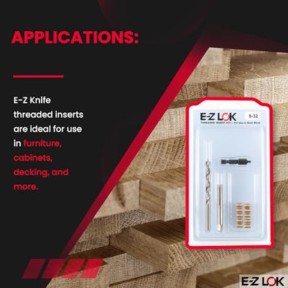 E-Z LOK Thread Repair Kit, 8-32 - size: 8-32, style: Brass