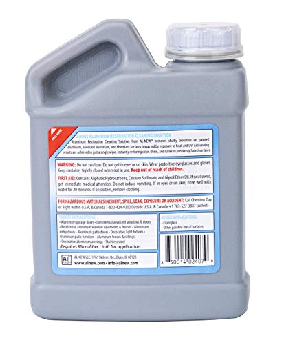AL-NEW Step 1 Clean | Cleaning Solution for Outdoor Patio Furniture, Garage Doors, Window Frames, Exterior Lights & Fencing (16 Ounce) - size: 16 Fl Oz (Pack of 1)