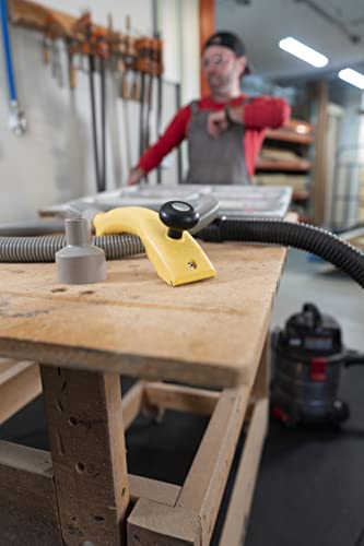 Hyde Dust-Free Scraper Attaches to Wet/Dry Vacuums to Remove Paint Chips, Dust, and Debris While Scraping, Included Replaceable 2.5 Inch Carbide Scraping Blade, Removeable Pull Knob with Hammer Head