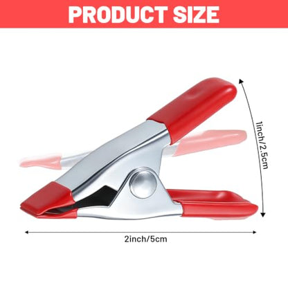 25 Pcs Small Spring Clamps, 3/4" Heavy Duty Metal Clips(Red) - color: Red