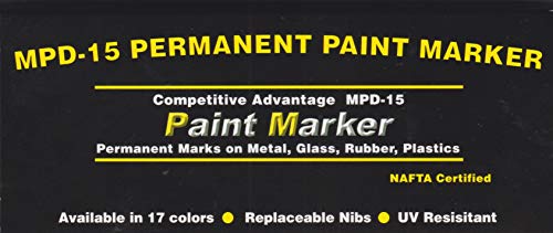 Enamel Paint Markers MPD-15 | GREEN - 1 Pack | Permanent Marks on Metal, Glass, Rubber, Plastic & more, Waterproof UV Resistant - color: Green