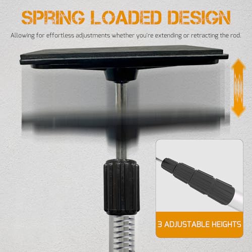 4 Pack Stainless Steel Zipper Walls Poles Kit, 12FT Retractable Efficient Construction Temporary Dust Containment Barrier System - size: 12 Feet