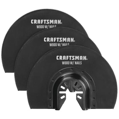 CRAFTSMAN Bi-Metal Oscillating Tool Blade for Wood and Metal, Semicircle, 3 Pack (CMAO113-3) - style: 3 Pack