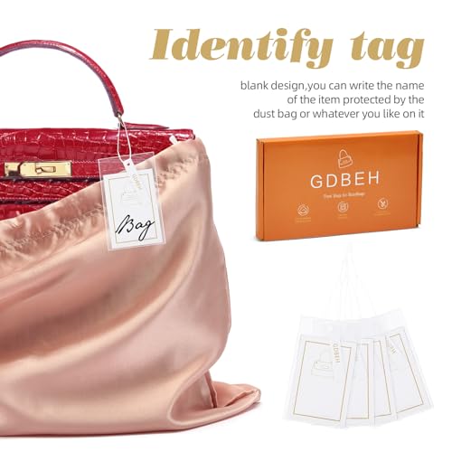 3Pack Drawstring Dust Bags for Handbags Silk Purses - color: Pink, size: 23.6×19.6 in