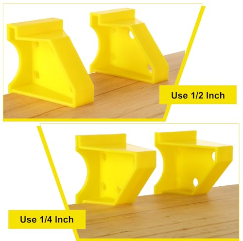 ABuff 40Pcs Flooring Spacers 2 in 1 Laminate Wood Flooring Tools with 1/2" & 1/4" Gaps, Flooring Accessories for Laminate Wood, Vinyl Plank, LVP, Engineered Hardwood, Bamboo, Tile, Yellow