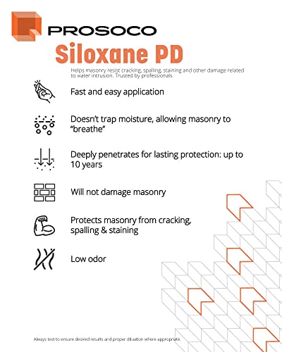 PROSOCO Sure Klean Weather Seal Siloxane PD - Great Water-Based Brick Sealer - size: 1