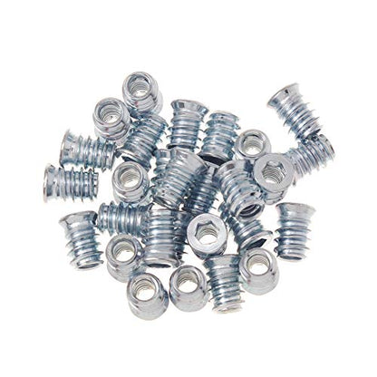 1/4-20 Hex Drive Threaded Inserts for Wood - 40 Pieces - size: 1/4-20 x 15mm*40pcs