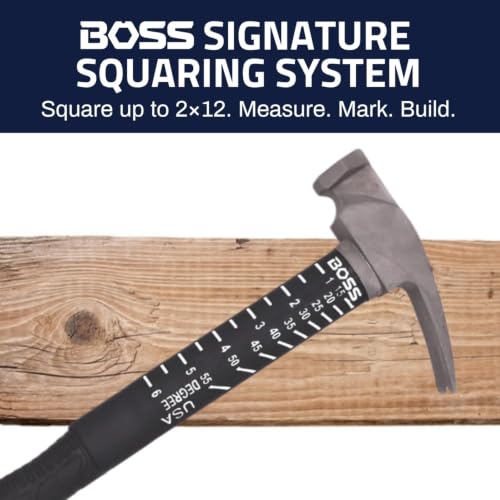 Boss Hammer 12 oz Ti64 Titanium Hammer, Poly Fiberglass Handle - size: 12 oz., style: Milled Faced