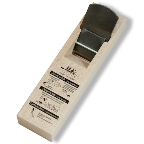 SUIZAN Kanna Japanese Wood Planer 2" Double Blade - Hand Block Plane - size: 2 inch (50mm) 2-Blade