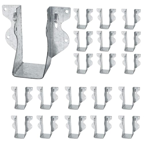 LukLoy 20 Pack 2x4 Joist Hanger 20 Gauge Galvanizing Face Mount Joist Hangers for Wood - size: 2" X 4"