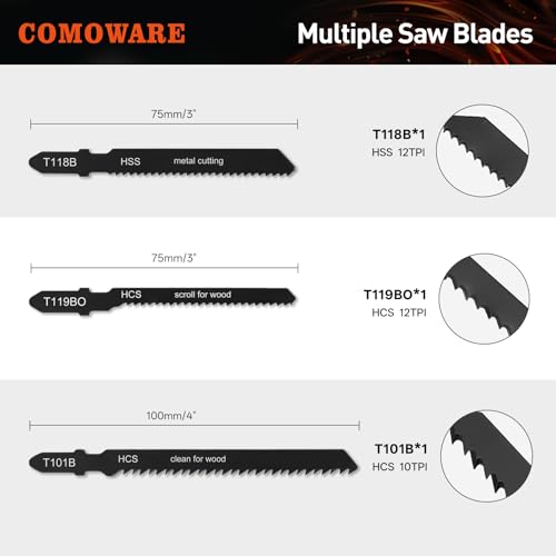 COMOWARE 16Pcs Handsaw & File Set, 12 Metal Needle File & 3 Handsaw Blades