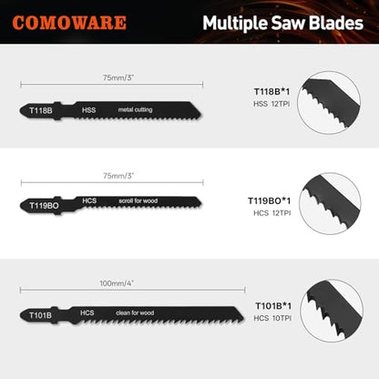 COMOWARE 16Pcs Handsaw & File Set, 12 Metal Needle File & 3 Handsaw Blades