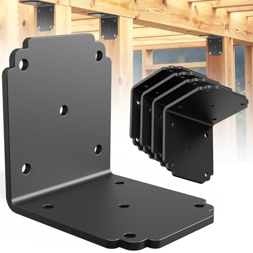 4 PCS 4x4x3.5 L Right Angle Bracket, Heavy Duty Corner Brace - size: 4x3.5 inch ( 4 Pack )
