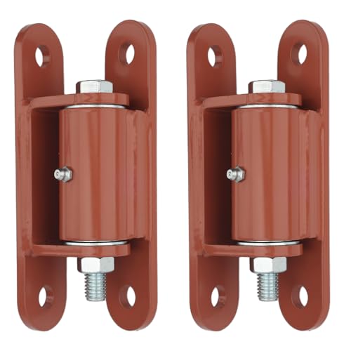 7" Heavy Duty Gate Hinges, 1100 lb, Orange 2 Pack, Face-Mount Bolt/Weld-On - size: 2150P